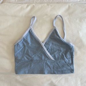 brandy melville blue and white amara tank top